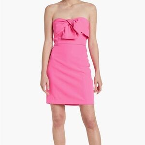 Sam Edelman Strapless Pink Bow Mini Dress